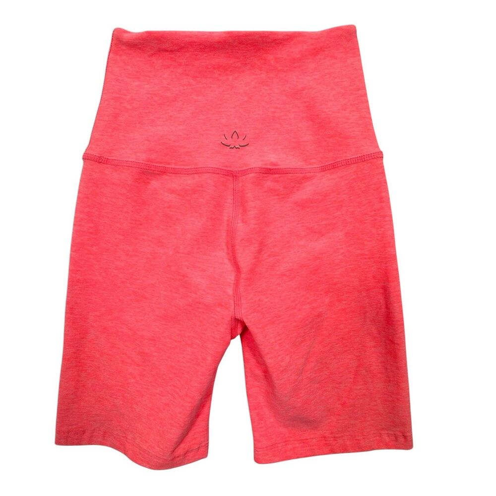 Beyond Yoga Spacedye Keep Pace 7” Biker Short w/ Pockets, Size XS Coral Pink